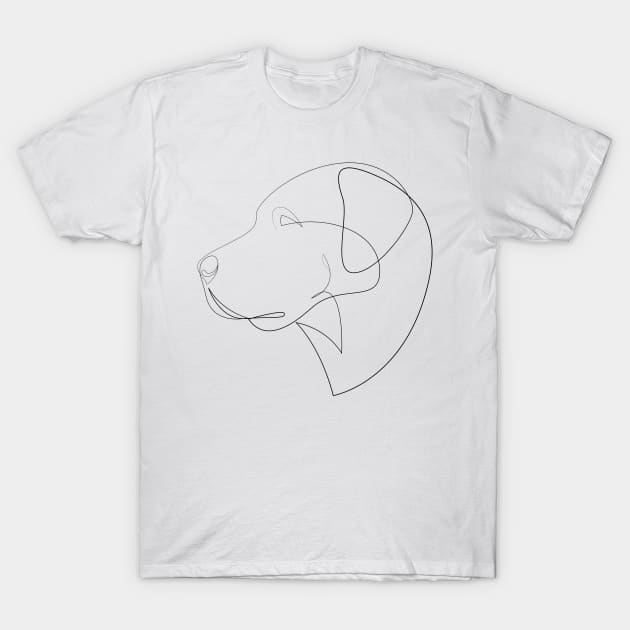 Anatolian Shepherd Dog - one line dog T-Shirt by addillum